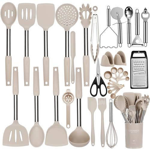 35 Pcs Silicone Cooking Utensils Set BPA Free 446°F Heat Resistant (35 Count)