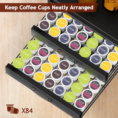 Coffee Syrup Rack Organizer (Black)