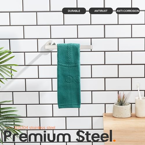 Bath Towel Rings Brushed Nickel Bathroom Towel Holder Modern Small Hand Towel Bar Wall Mount Stainless Steel AN3001BR (Brushed Nickel)