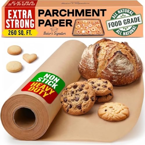Unbleached Parchment Paper Roll with Cutter (260 Sq Ft)