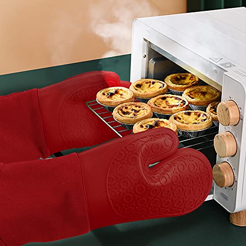 Silicone Oven Mitts (Empire Red / 14.6in Oven Mitts)