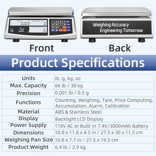 Industrial Counting Scale 66lb (30kg x 0.5g)