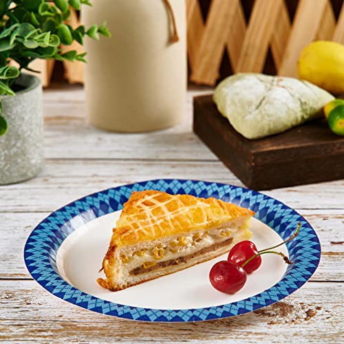 8.37 inch Disposable Paper Plates (Navy-300pack)