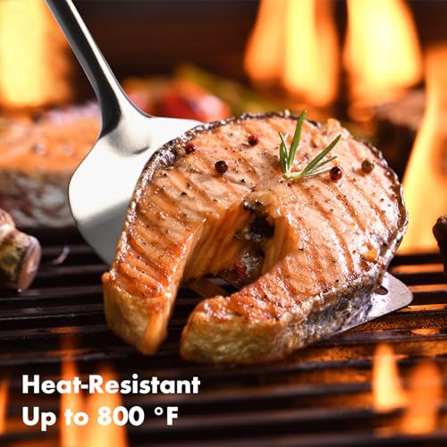 18 10 Stainless Steel Spatula Set (Brushed Silver)