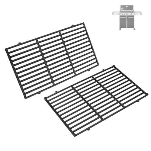 7524 7528 19.5" Grill Grates for Weber Genesis 300 Series Genesis E310 E320 E330 S310 S320 S330 EP310 EP320 EP330 for Weber Genesis 300 Grill Parts (19 1/2" x 12 3/4"CI)