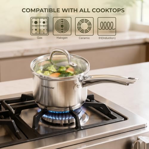 4 QT Stainless Steel Sauce Pan with Lid