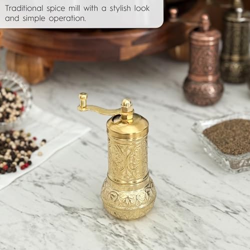 Handmade Decorative Black Pepper Grinder (Yellow)