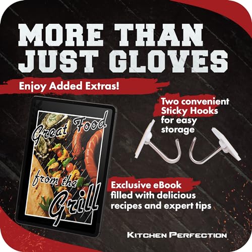 Silicone Smoker BBQ Gloves (Deep Black / One Size Fits Most)