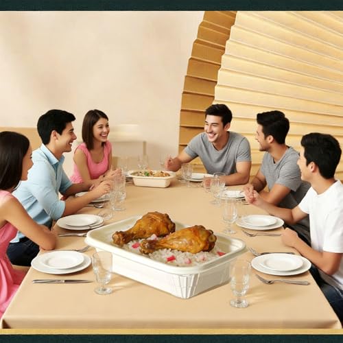 50 packs 30 oz Square Disposable Biodegradable containers (50 Pack 30 oz Containers)