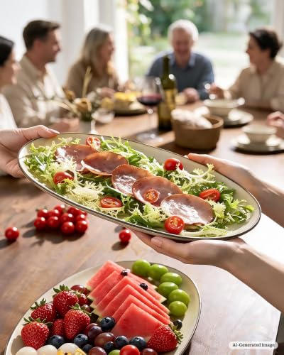 Serving Platters Set of 3 Sizes (Light khaki)