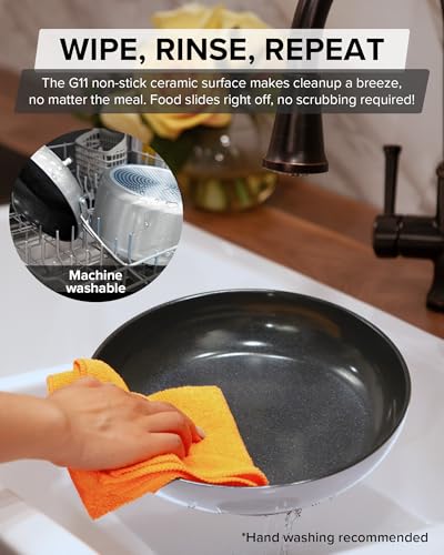 Healthy G11 Pots and Pans Set Non Stick (Tinsel Silver (G11))