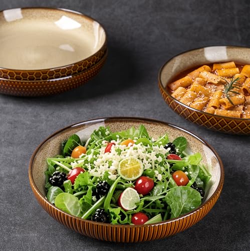 9.5'' Large Pasta Bowls (42oz / Caramel)