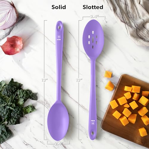 DI ORO Silicone Cooking Spoons (Lavender)