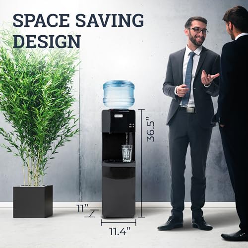 Top Loading Water Cooler with Removable Drip Tray & Energy (Black / Top Load)