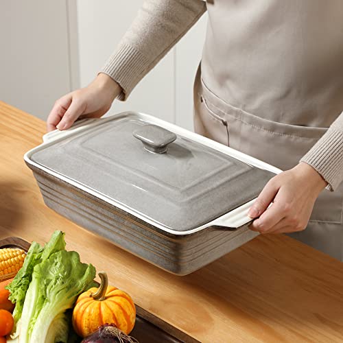 4.5 Quart Ceramic Casserole Dish with Lid