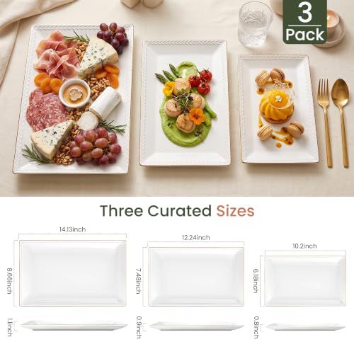 Ceramic Serving Platter Set (3 Count)