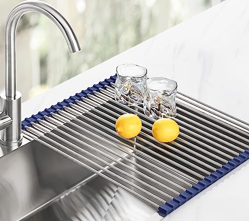 Roll Up Dish Drying Rack Over Sink