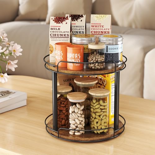 10'' Wood Lazy Susan Turntable Organizer for Cabinet