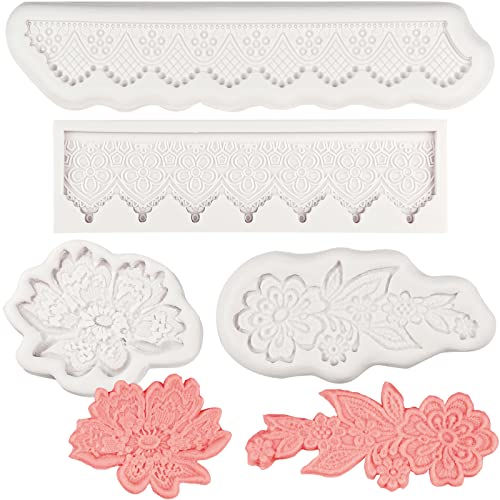 Lace Fondant Molds 4 Pcs (Lace Fondant Molds)