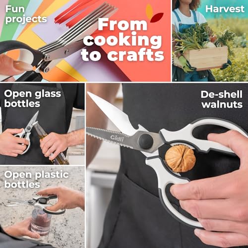 5 Blade Herb Scissors Set with Kitchen Shears