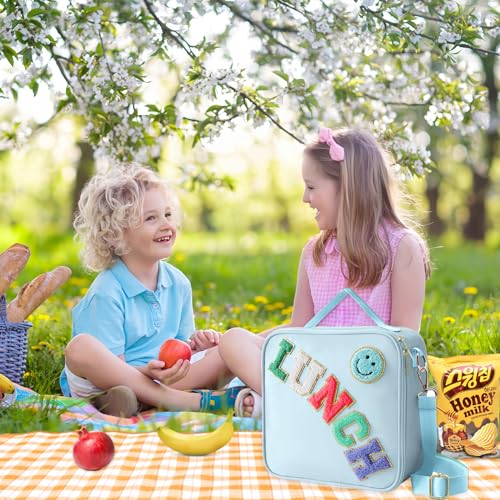 Insulated Lunch Bag With Adjustable Shoulder Strap (Blue)