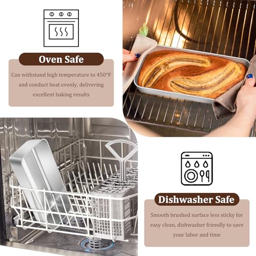 Loaf Pan 12 x 5 Inch Stainless Steel Loaf Pans for Baking Bread