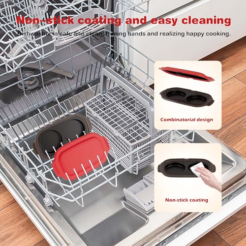 Microwave Egg Cooker & Poacher Maker for 2 Eggs (Red)