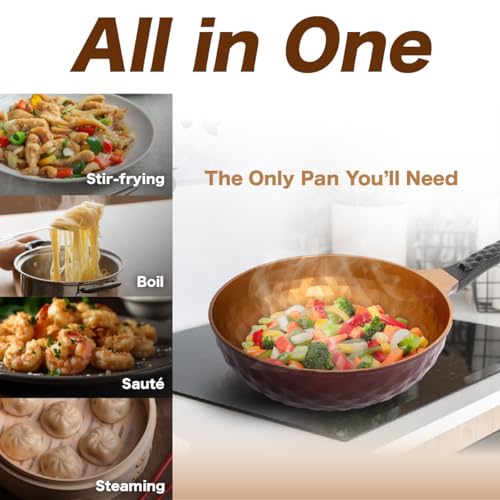 Diamond X Premium Non Stick Wok Pan (Gold Wok Pan)