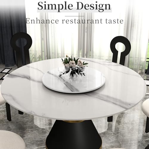 23.6" Lazy Susan for Table Top Sintered Stone Rotating Serving Tray for Dining Table