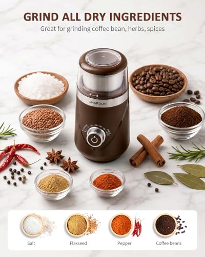 Electric Super Silent Blade Coffee Grinder (Coffee / 2 Bowl)