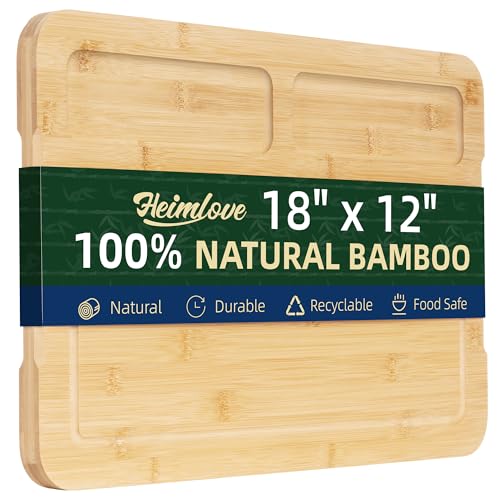 Extra Large Bamboo Cutting Board (18"L x 12"W)