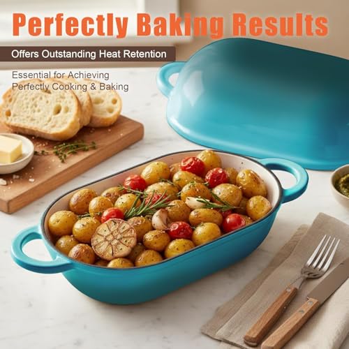 2.5 QT Enameled Cast Iron Sourdough Bread Oven (BlueGreen / 2.5 QT)