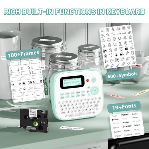 D210S Label Maker Machine with (Green)