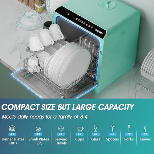 Portable Countertop Dishwasher (Green)