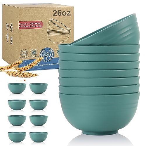Wheat Straw Bowl Sets (26 oz / Green)