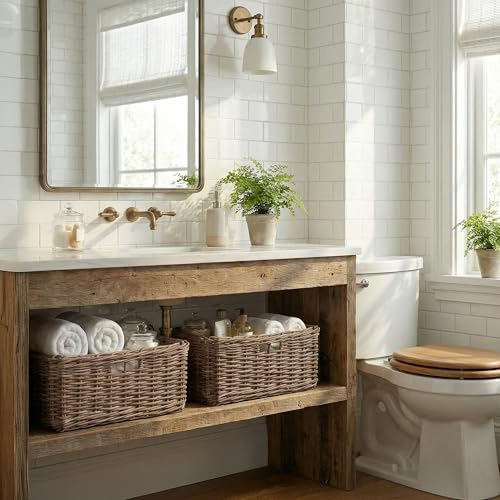 Pantry Baskets (Willow(Brown) / 15"L x 11"W x 6¾"H)