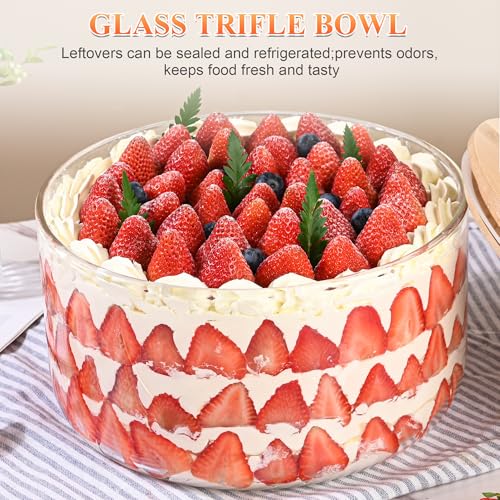 155 oz Glass Trifle Bowl with Lid