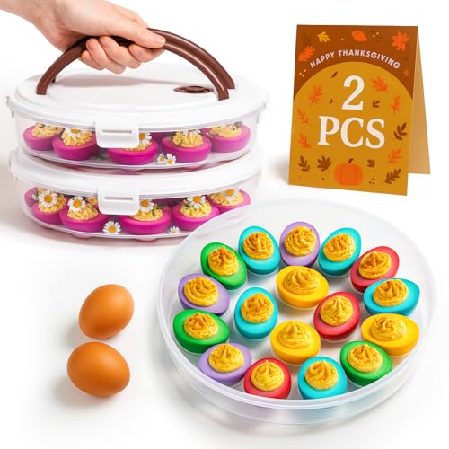 2 Pack Deviled Egg Container with Lid (2 Count)