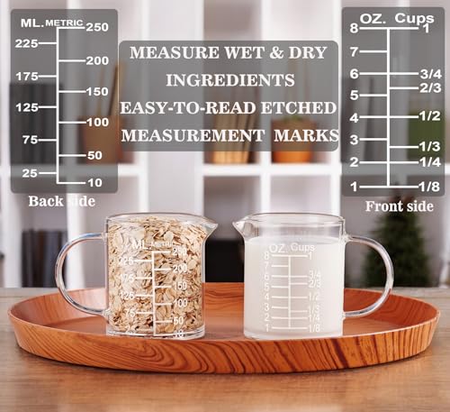 Ackers Etched Graduated Glass Measuring Cup