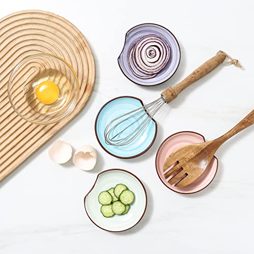 4.6 Inch Ceramic Spoon Rest for Stove Top (Gradient Color)
