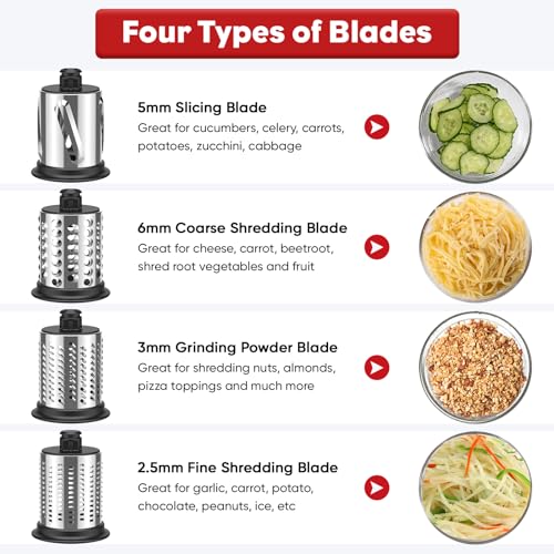 Stainless Steel Slicer Shredder Attachment for KitchenAid Mixer (Silver)