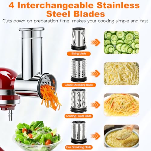 Slicer Shredder Attachments for Stand Mixers (Slicer Shredder-4pcs)