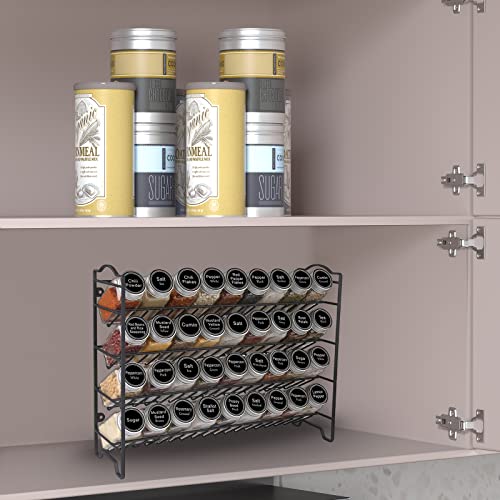 Spice Rack Organizer with 36 Spice Jars 4 oz