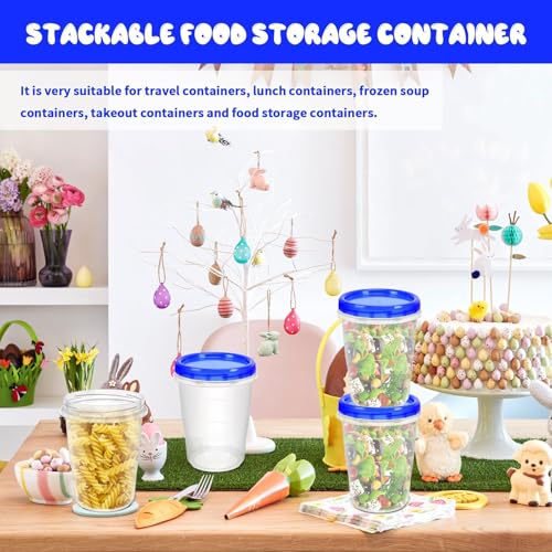 12 Pack Freezer Containers with Screw On Lids (32oz-12pack)