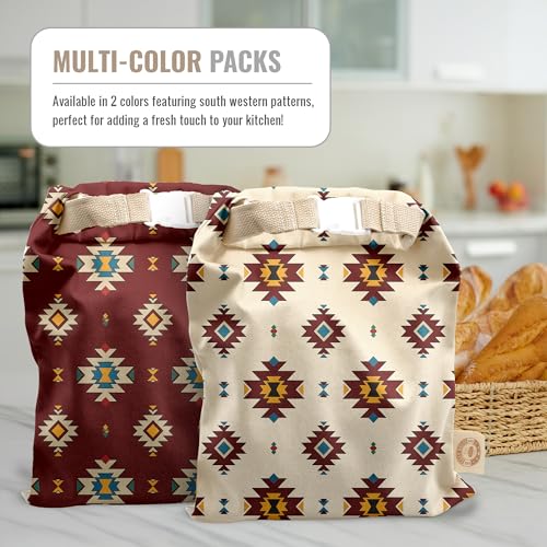 Reusable Bread Bag Set for Home Bakers (South Western)