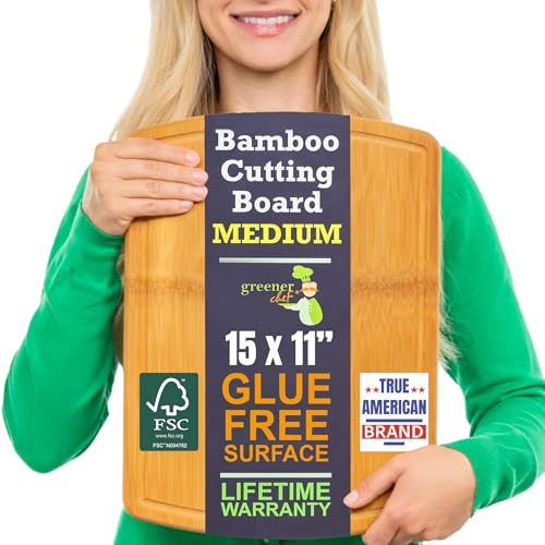 Bamboo Cutting Board (Glue-Free Surface - Round)