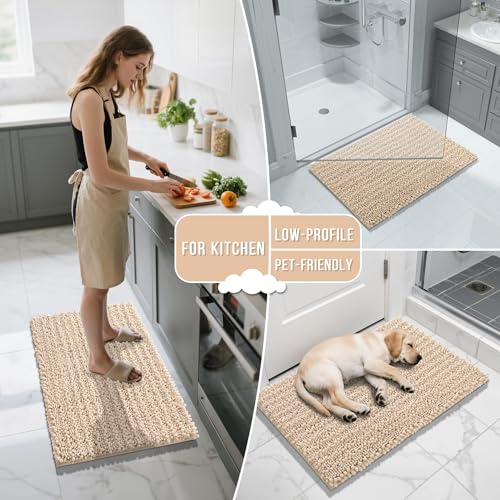 Large Bathroom Rugs Non Slip Washable 36x24 Inch