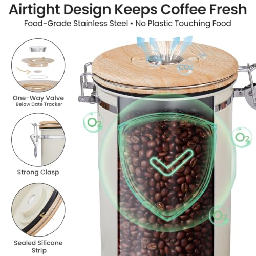 Coffee Canister (Cream / 39 oz)