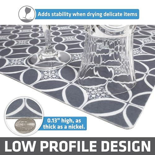 Jumbo XL Dish Drying Mat (Indigo Grey / 19" x 24")