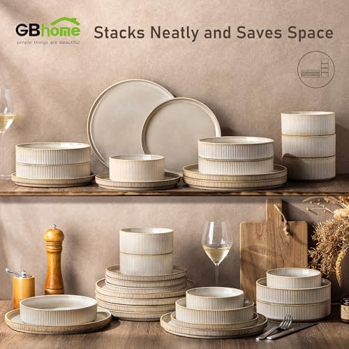 7.5 Inch Pasta Bowls Set of 4 (Set of 4 / Cappuccino)